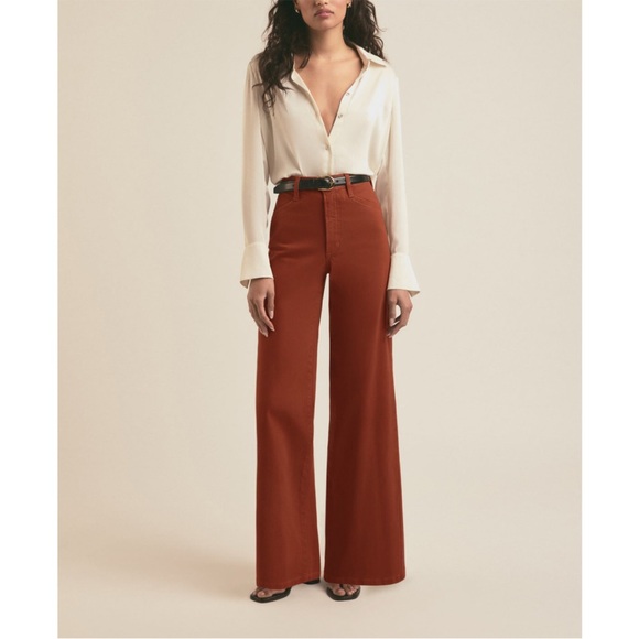 Favorite Daughter The Misha Wide Leg Super High Rise Equestrian Saddle Jeans 27
